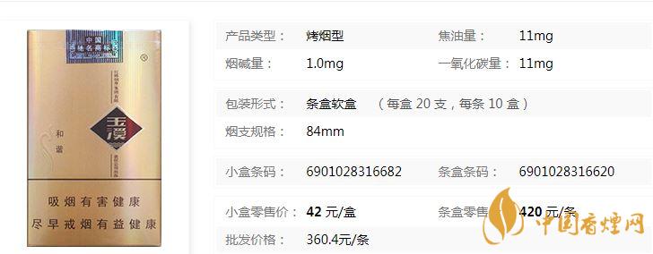 玉溪軟和諧軟包多少錢？玉溪軟和諧香煙價格及參數(shù)